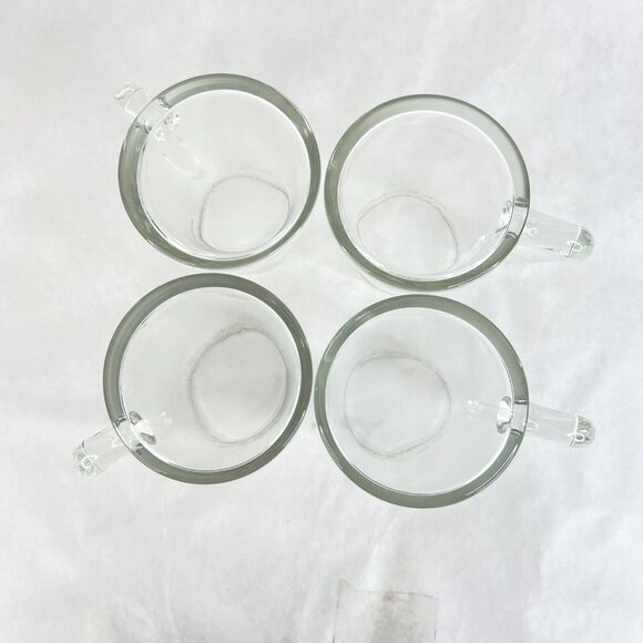 Vintage Irish Coffee Mugs Glass Cups Gold Letters Set of 4 Clear Barware Glass - Picture 10 of 10